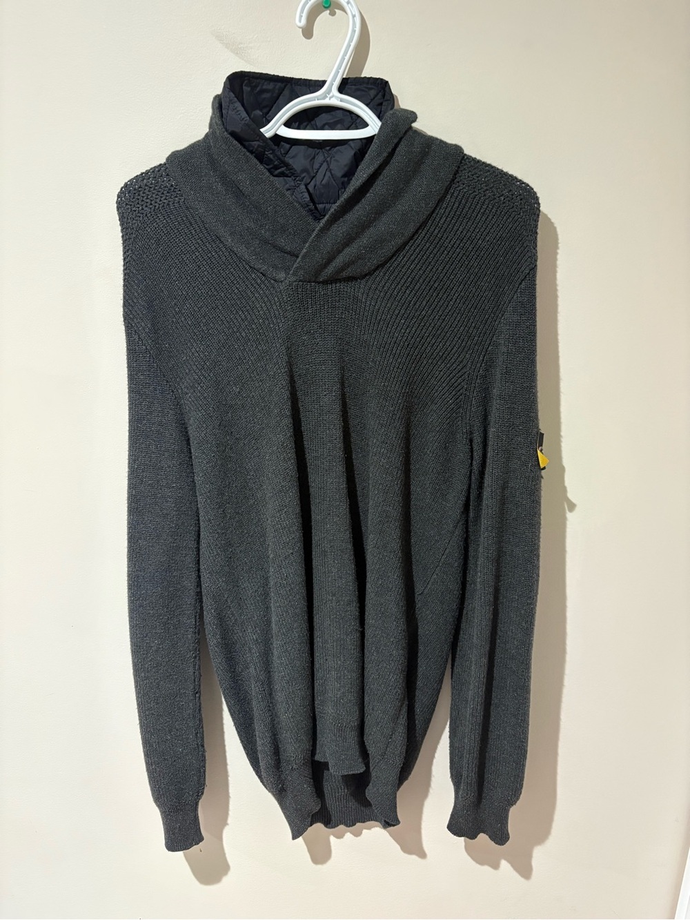 Stone Island Dark Gray Hooded Knit sweater